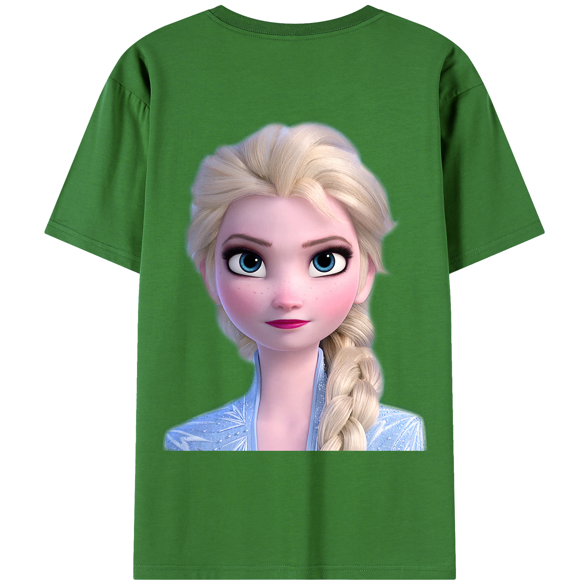 （画像用） アナと雪の女王 アンナ エルサ Frozen Anna Elsa レディース半袖Tシャツ(バックプリント)